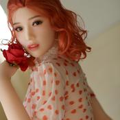 Red Wig New Silicone Full TPE Sex Love Doll Head Soft TPE Realistic Oral Silicone Sex Doll Head by AUTOMATIC WOMAN